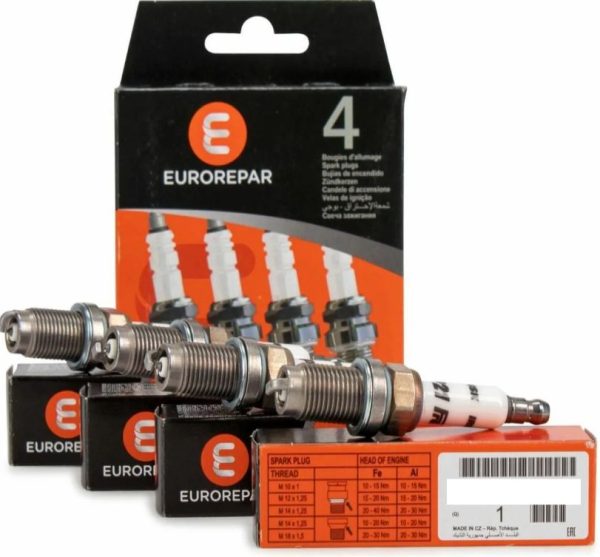 Juego de 4 Bujías iridio gasolina Peugeot 206, 207 compac, 208, 301, Partner - Eurorepar